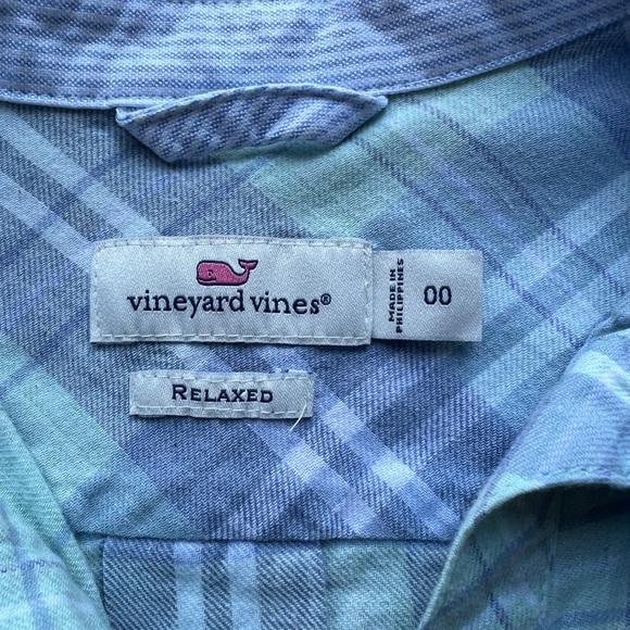 VINEYARD VINES Womens Size 00 Relaxed Button Down Shirt Cotton - Picture 2 of 3